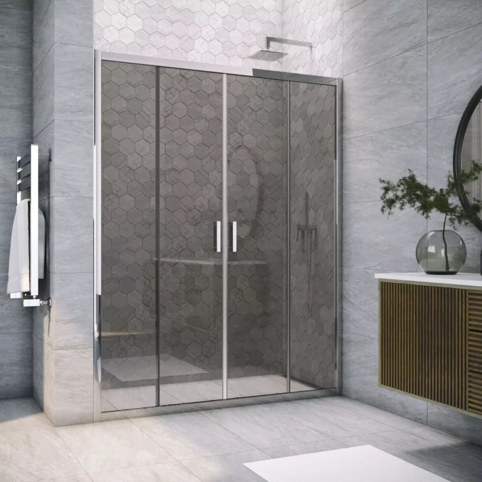 Душевая дверь в нишу Vegas-Glass Z2P TUR NOVO 200 глянцевый хром