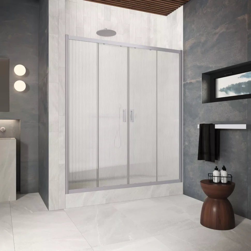 Двери в душевой проем Z2P Protec 195 матовый хром