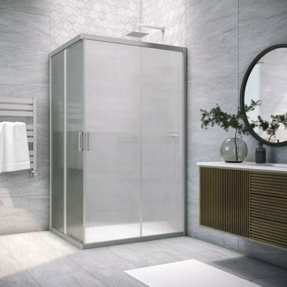 Душевое ограждение Vegas-Glass ZA-F NOVO 80x70 матовый хром