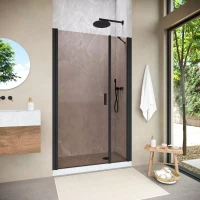 Душевая дверь Vegas-Glass EP-F-2 NOVO 185 h189 черный матовый