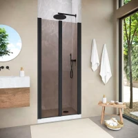 Душевая дверь в нишу Vegas-Glass E2P NOVO 95 h200 черный матовый