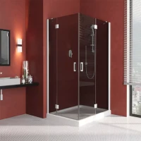 Угловые душевые ограждения с распашными дверями AFA-F LUX 120x100 белый