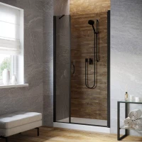 Душевая дверь в нишу Vegas-Glass EP-F-2 LUX 130 черный матовый