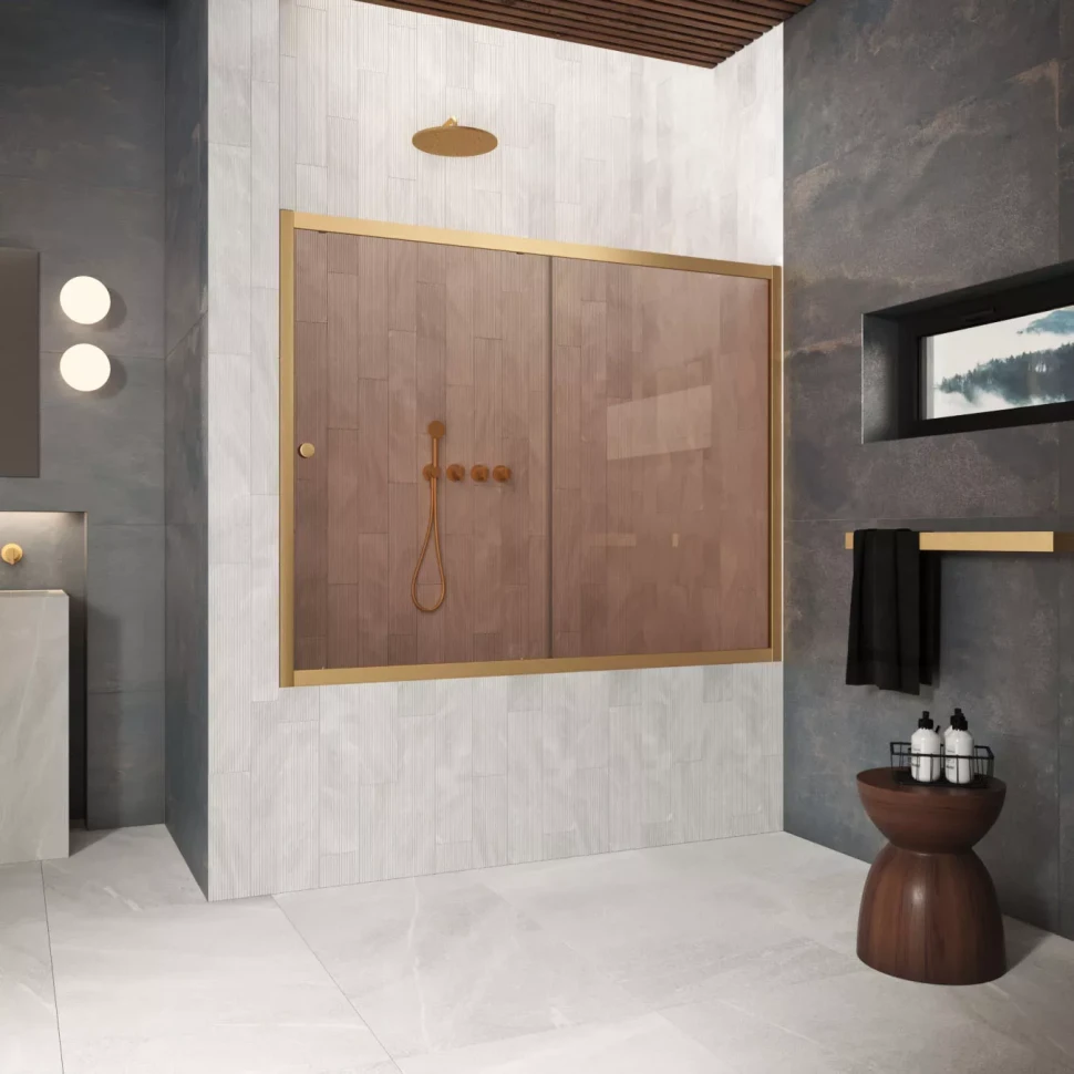 Шторки на ванну ZV Protec 160 золото матовое