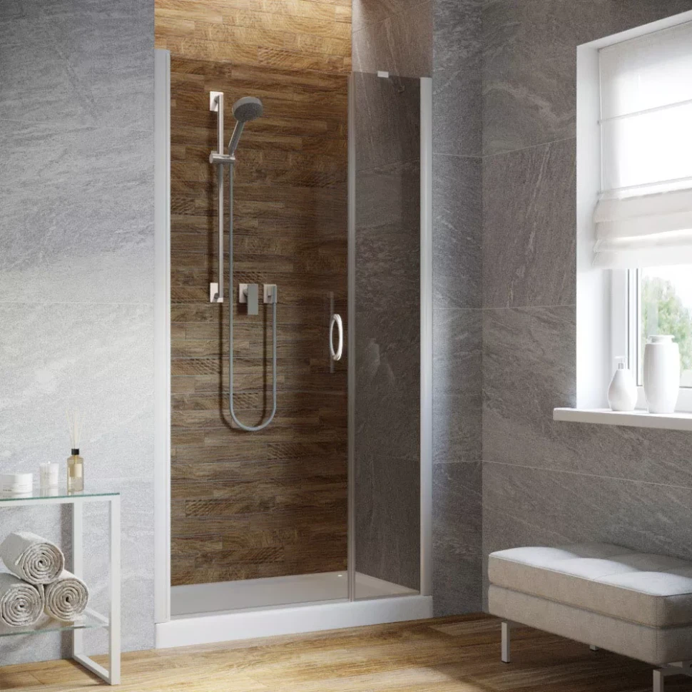 Душевая дверь в нишу Vegas-Glass EP-F-2 LUX 135 белый