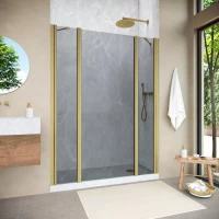 Душевая дверь Vegas-Glass EP-2F NOVO 190 h200 золото матовое