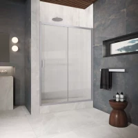 Двери в душевой проем ZP Protec 150 матовый хром