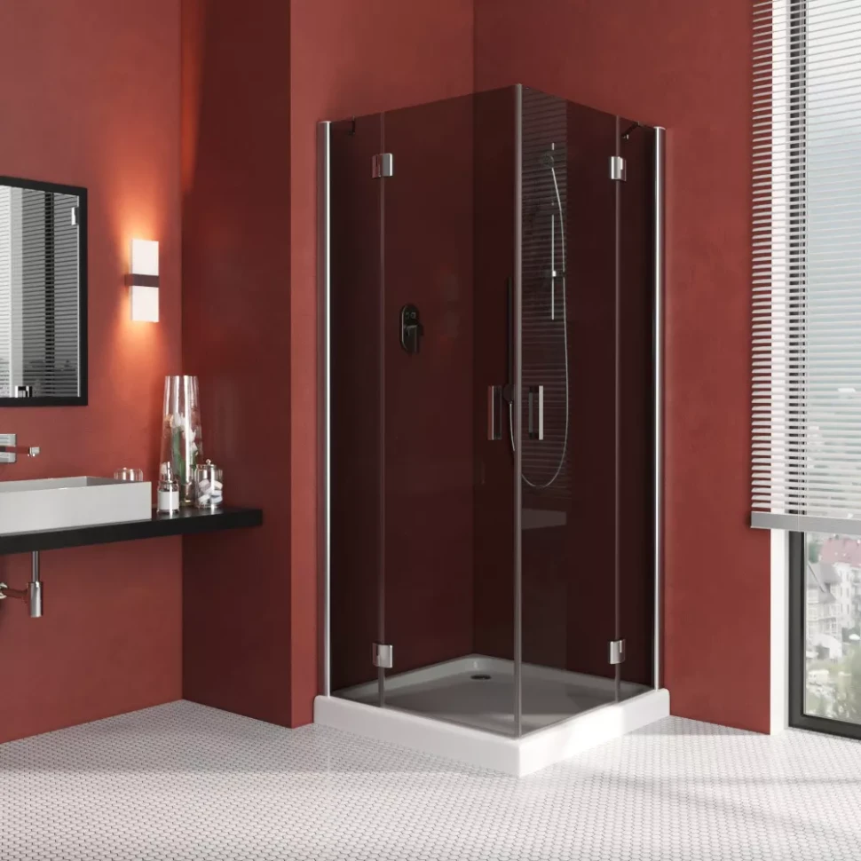 Душевой уголок Vegas-Glass AFA LUX 110x110 глянцевый хром