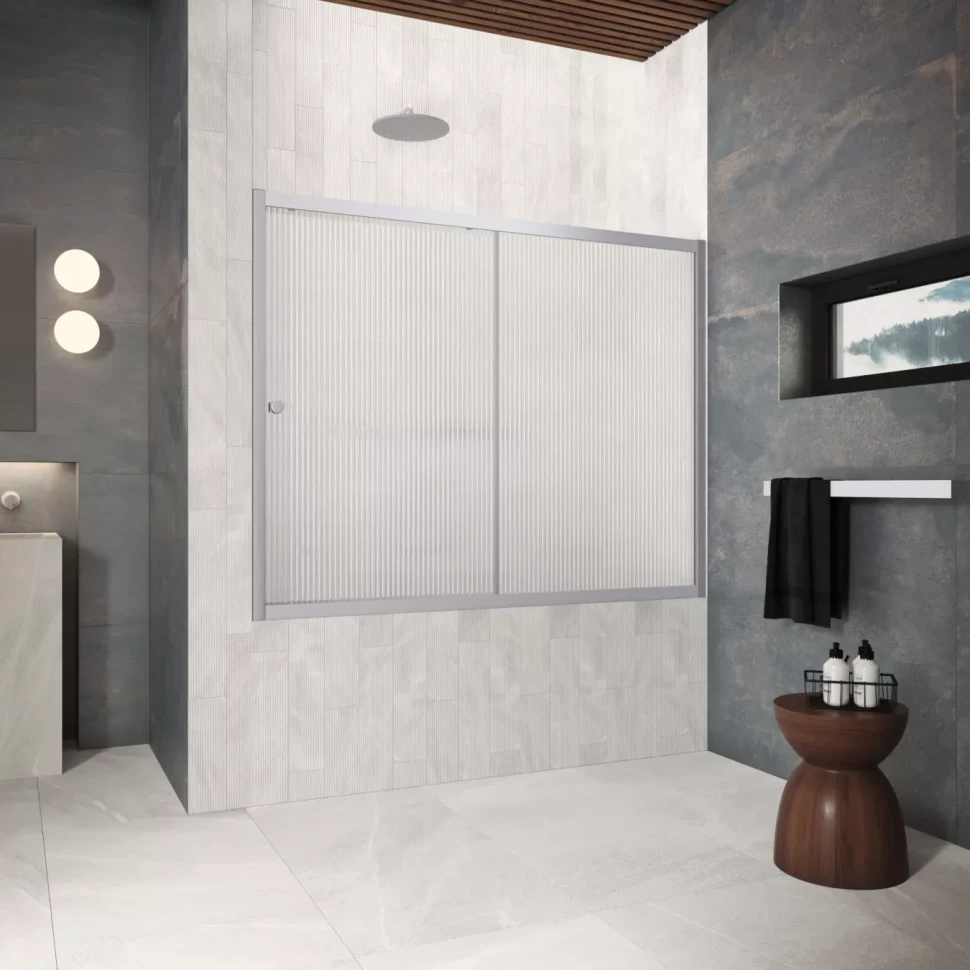 Шторки на ванну ZV Protec 160 матовый хром