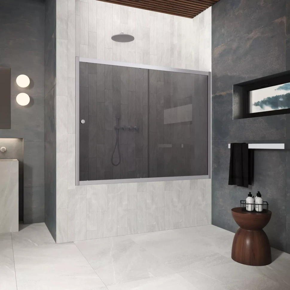 Шторки на ванну ZV Protec 160 матовый хром