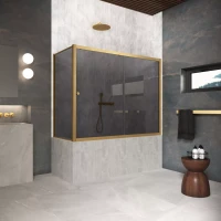 Шторки на ванну ZV+ZVF Protec 150x80 золото матовое