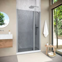 Душевая дверь Vegas-Glass EP-F-2 NOVO 135 h200 матовый хром