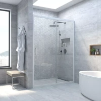 Дверь в душевой проем Vegas-Glass ZP NOVO 120 белый