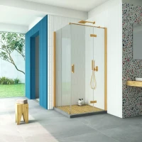 Душевой уголок Vegas-Glass AFP-Fis Retta 120x80 золото матовое