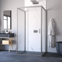 Душевой уголок Vegas-Glass ZP-U NOVO 100x100 матовый хром