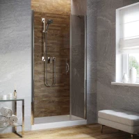 Душевая дверь в нишу Vegas-Glass EP-F-2 LUX 135 глянцевый хром