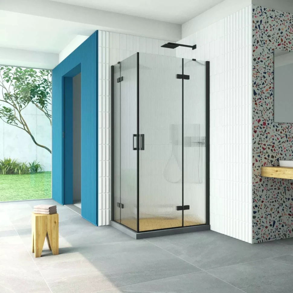 Vegas-Glass AFA-F Retta 110x90 черный матовый