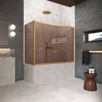 Шторки на ванну ZV+ZVF Protec 180x90 золото матовое