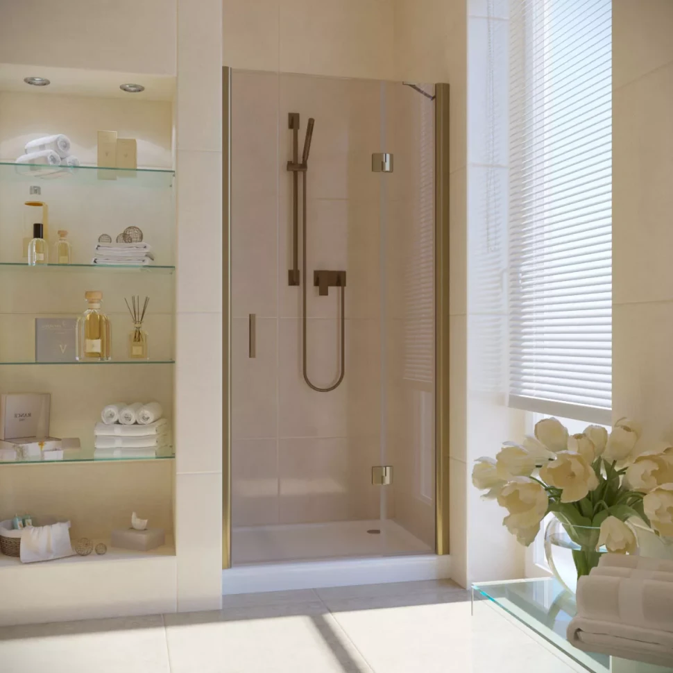 Душевая дверь в нишу Vegas-Glass AFP LUX 100 бронза