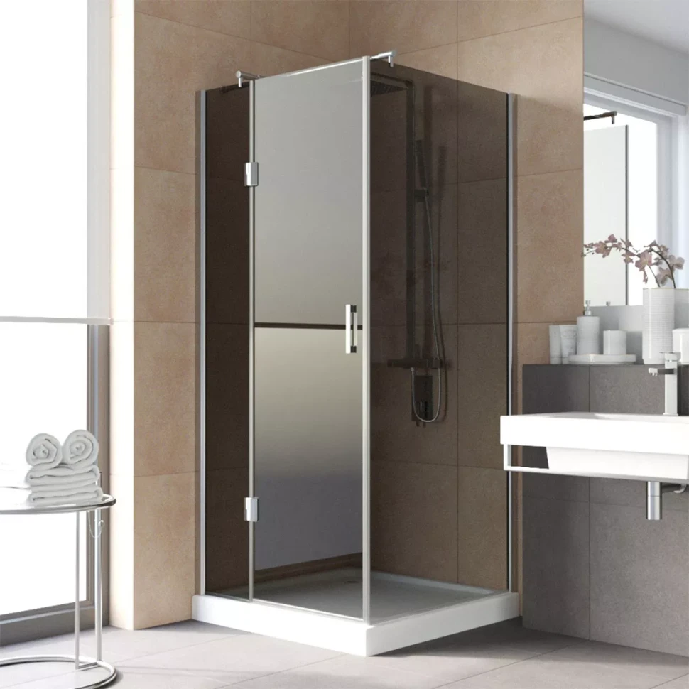 Душевой уголок Vegas-Glass AFP-Fis LUX 90x80 глянцевый хром