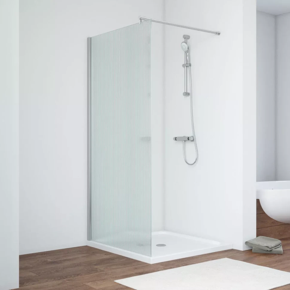 Неподвижные перегородки Vegas-Glass EAF NOVO 96 глянцевый хром