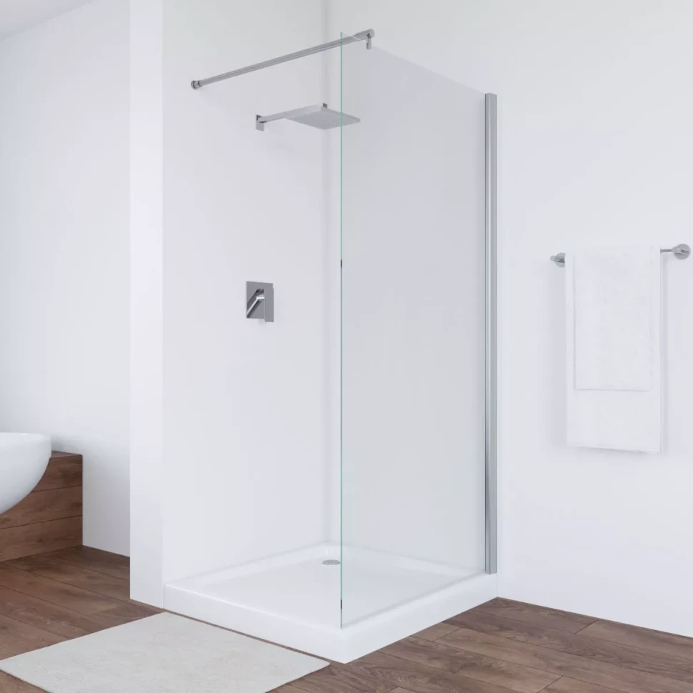 Неподвижные перегородки Vegas-Glass EAF NOVO 96 глянцевый хром