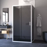 Душевой уголок Vegas-Glass ZP-U NOVO 100x90 белый