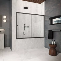 Шторки на ванну ZV Protec 160 черный матовый