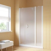 Душевая дверь в нишу Vegas-Glass EP-2F LUX 130 белый