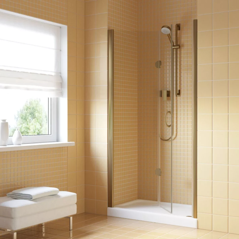 Дверь в душевую нишу Vegas-Glass GPS LUX 75 бронза