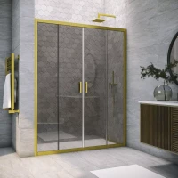 Дверь в душевой проем Vegas-Glass Z2P NOVO 150 золото матовое