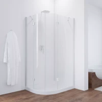 Угловые душевые ограждения с распашными дверями AFS-F NOVO 120x80 белый