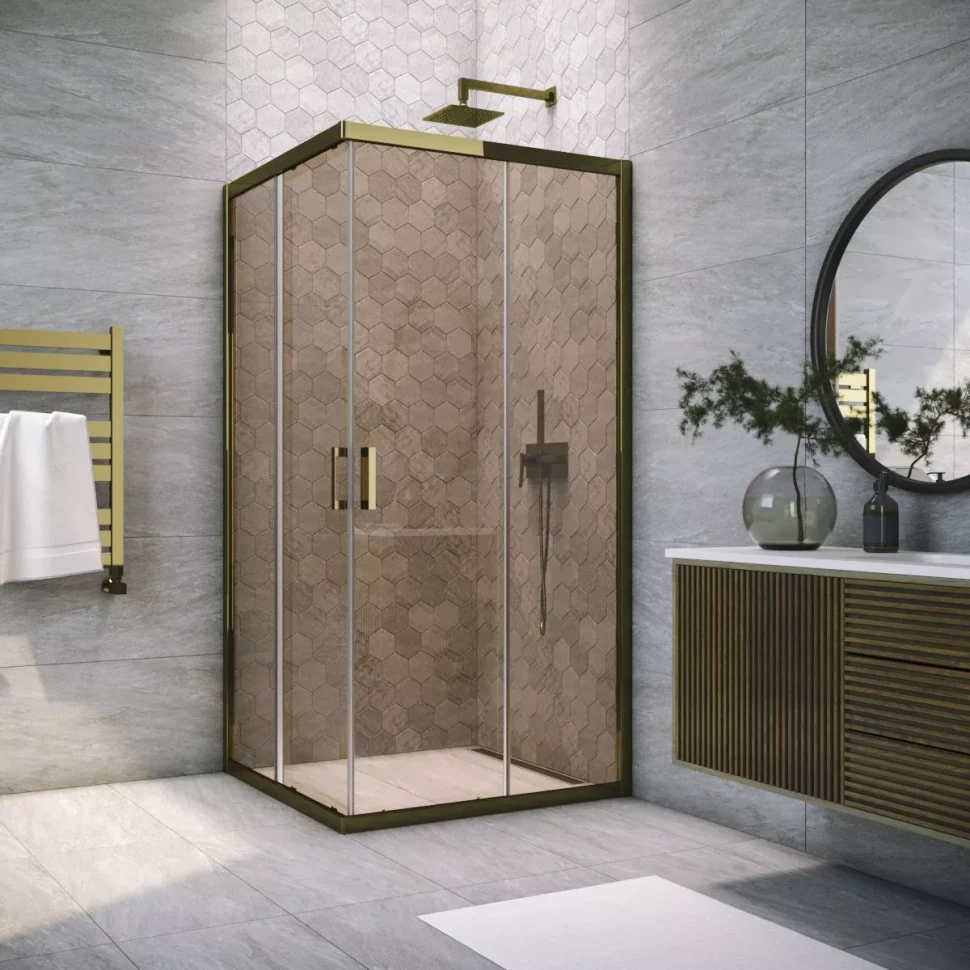 Душевой уголок Vegas-Glass ZA TUR NOVO 120x120 бронза