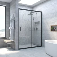 Дверь в душевой проем Vegas-Glass ZP NOVO 125 золото матовое