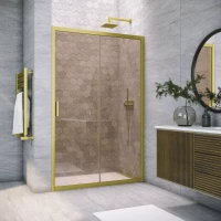 Дверь в душевой проем Vegas-Glass ZP NOVO 125 золото матовое