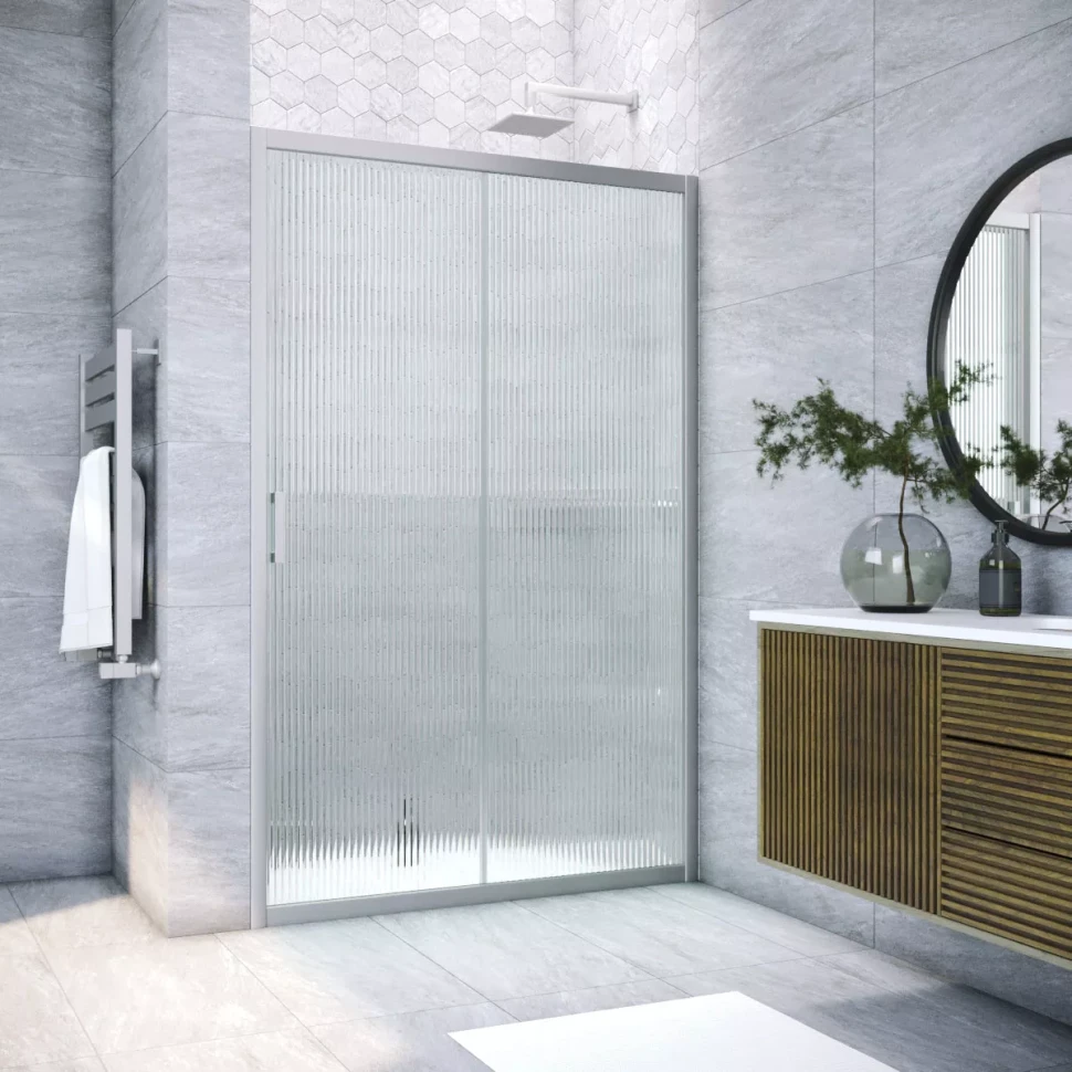 Дверь в душевой проем Vegas-Glass ZP NOVO 125 матовый хром