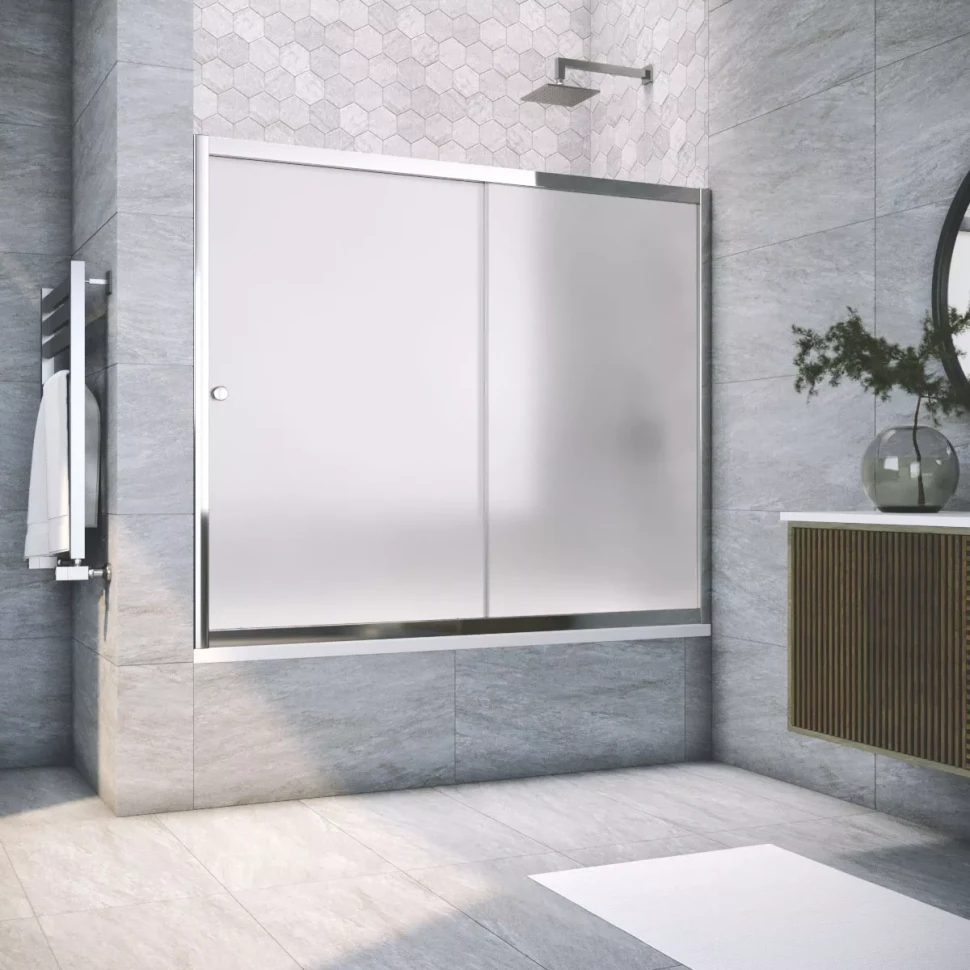 Шторки на ванну Vegas-Glass ZV TUR NOVO 180 глянцевый хром