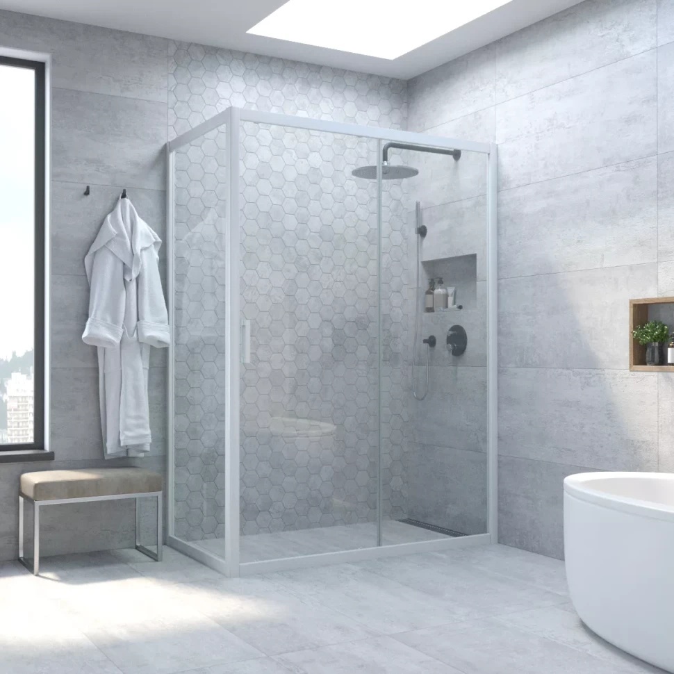 Душевой уголок Vegas-Glass ZP+ZPV NOVO 150x75 белый