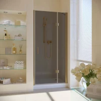 Душевая дверь в нишу Vegas-Glass AFP LUX 110 бронза