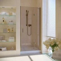 Душевая дверь в нишу Vegas-Glass AFP LUX 110 бронза