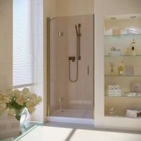 Душевая дверь в нишу Vegas-Glass AFP LUX 110 бронза