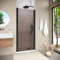 Душевая дверь в нишу Vegas-Glass EP NOVO 75 h189 черный матовый