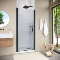 Душевая дверь в нишу Vegas-Glass EP NOVO 75 h189 черный матовый