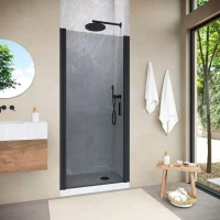 Душевая дверь в нишу Vegas-Glass EP NOVO 75 h189 черный матовый