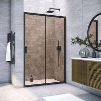 Дверь в душевой проем Vegas-Glass ZP NOVO 125 черный матовый