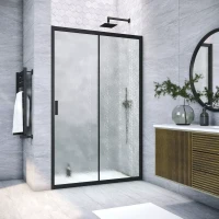 Дверь в душевой проем Vegas-Glass ZP NOVO 125 черный матовый