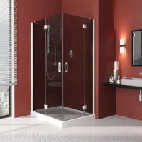 Угловые душевые ограждения с распашными дверями AFA-F LUX 120x90 белый