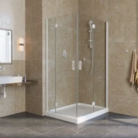 Угловые душевые ограждения с распашными дверями AFA-F LUX 120x90 белый