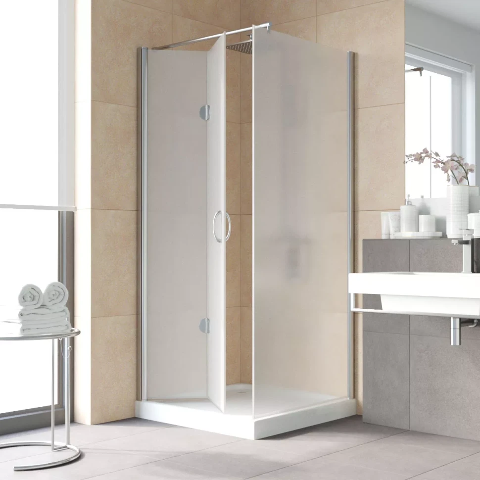 Душевой уголок Vegas-Glass GPS-Fis LUX 90x120 глянцевый хром