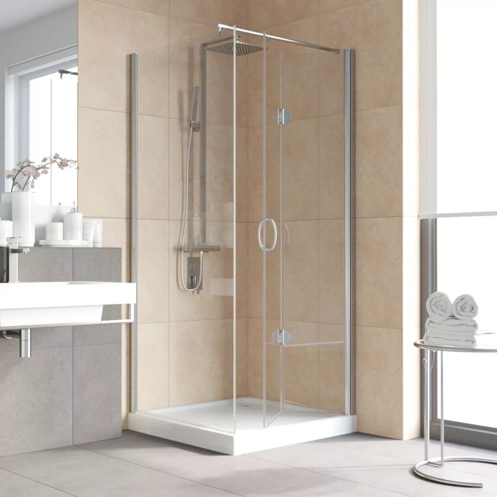 Душевой уголок Vegas-Glass GPS-Fis LUX 90x120 глянцевый хром